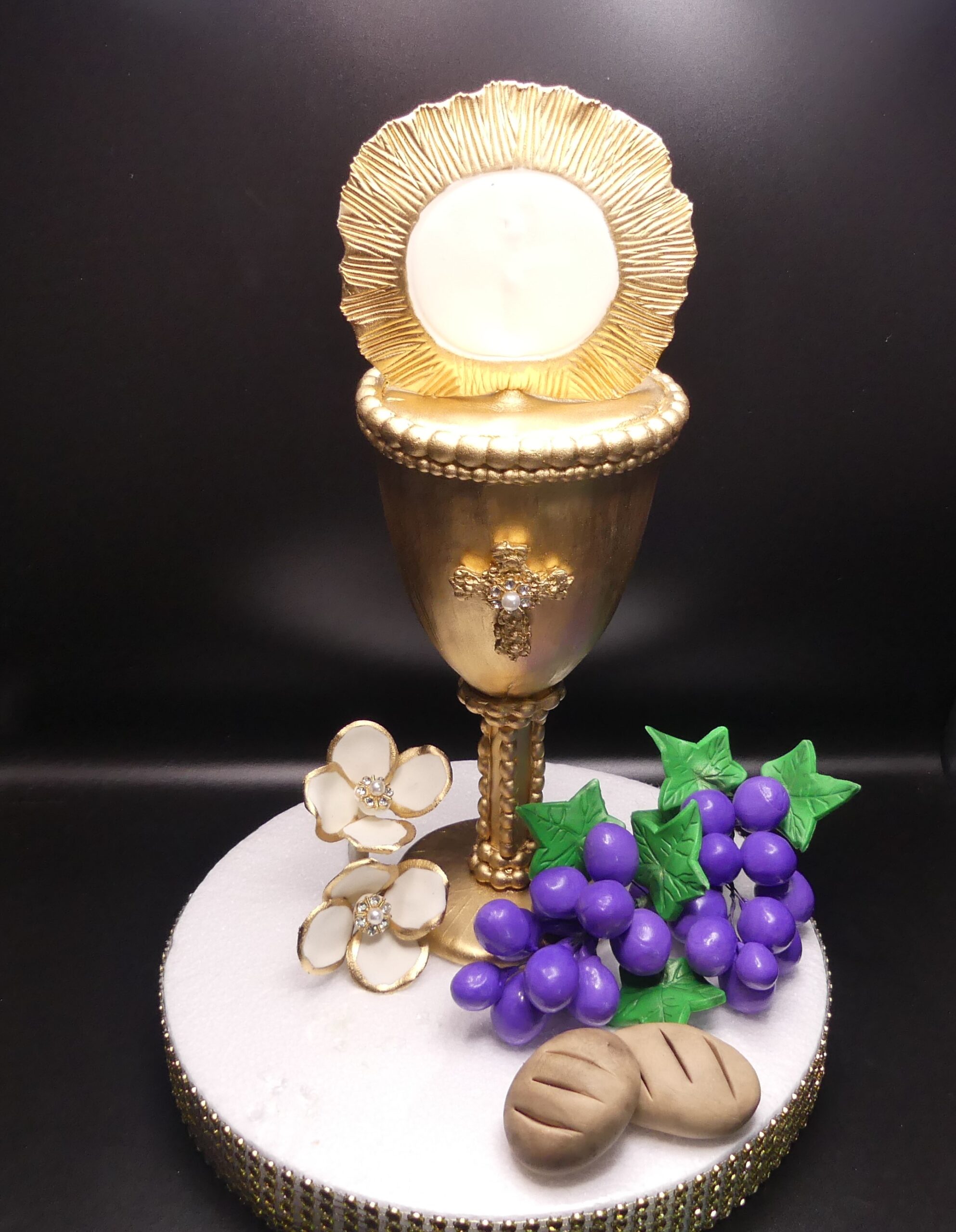 First communion cake toppers, Priest Ordination cake topper, Fondant Bible Topper, Fondant Chalice Cake Topper, high quality Fondant Ordination Stole